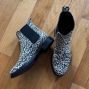 Clarks Black and White Ankle Boots